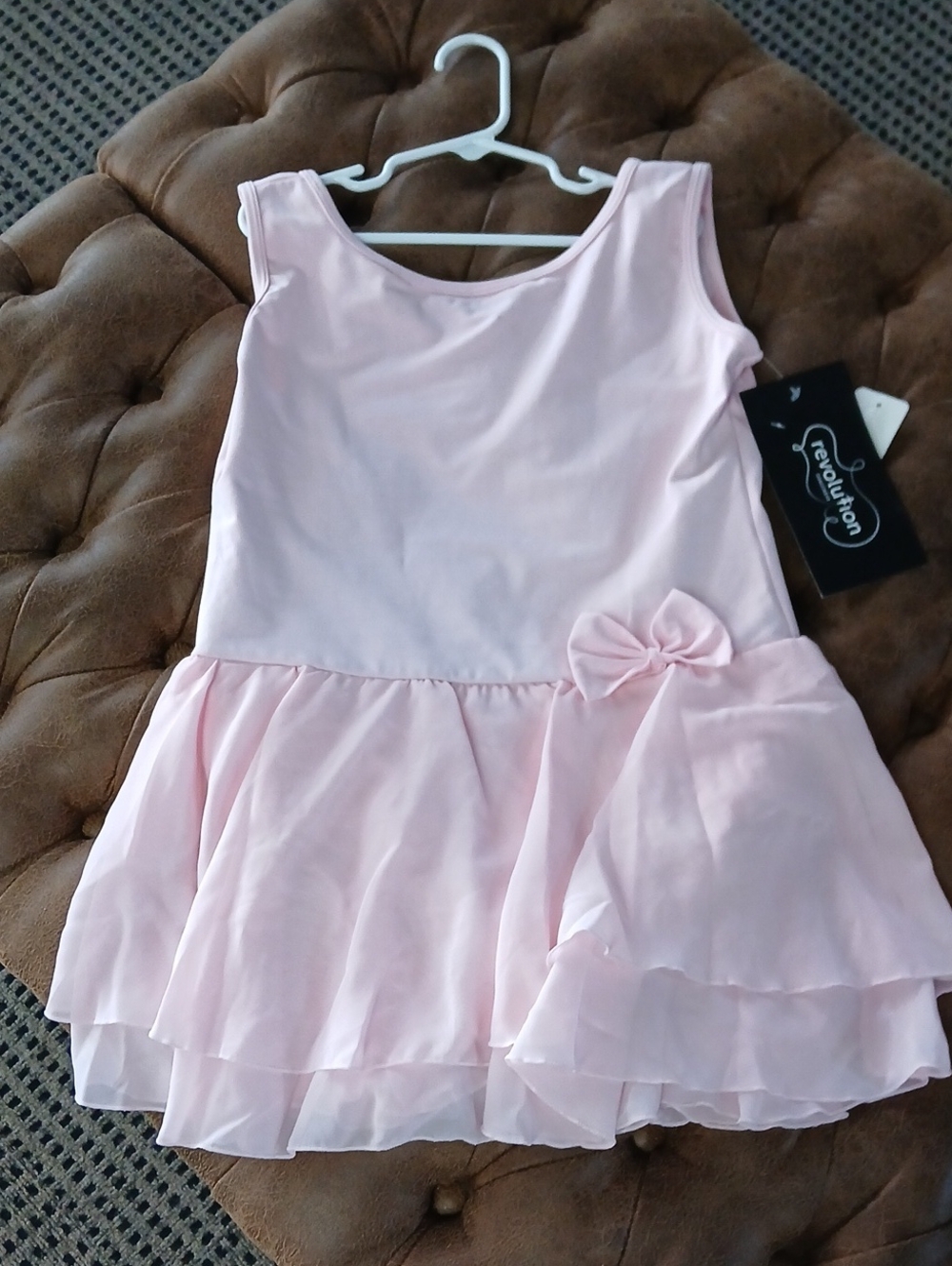 Revolution Kids Pink Layered Tutu Dress with Bow